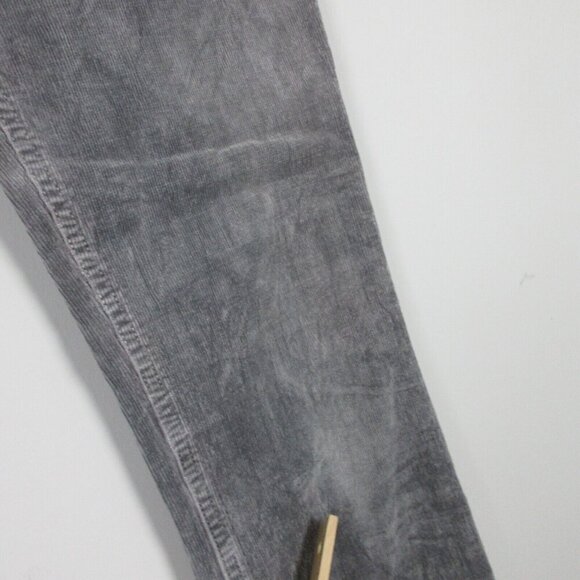Gramicci Straight Leg Corduroy Pants Women Size 4 Mid Rise Zip Casual Gray 494 - Picture 9 of 14